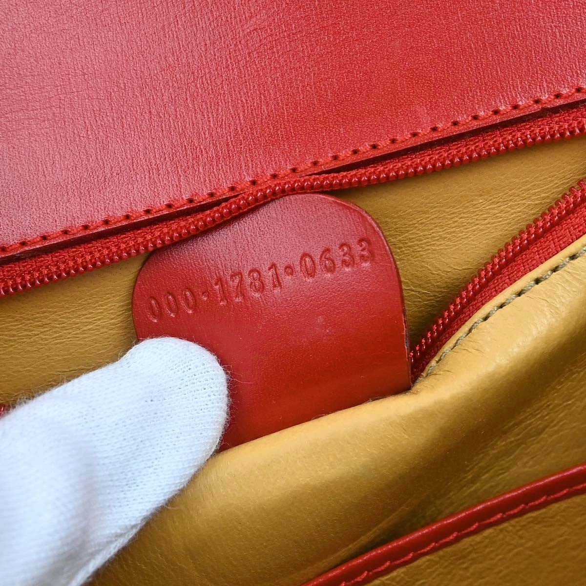 Gucci Red Bamboo 2way Handbag