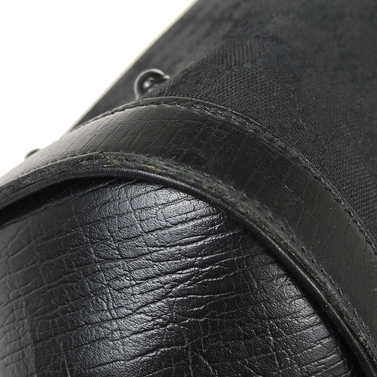 Gucci Black Bamboo GG Handbag