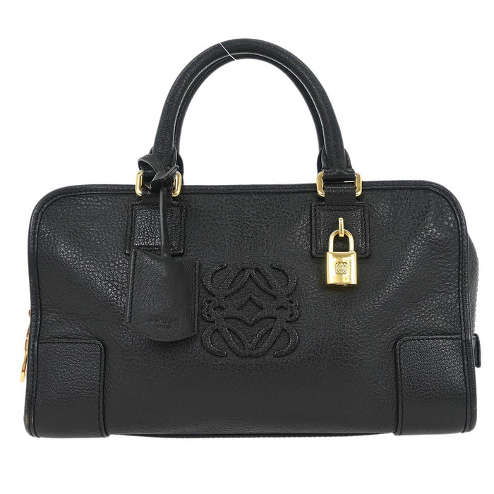 Loewe Black Leather Amazona Handbag