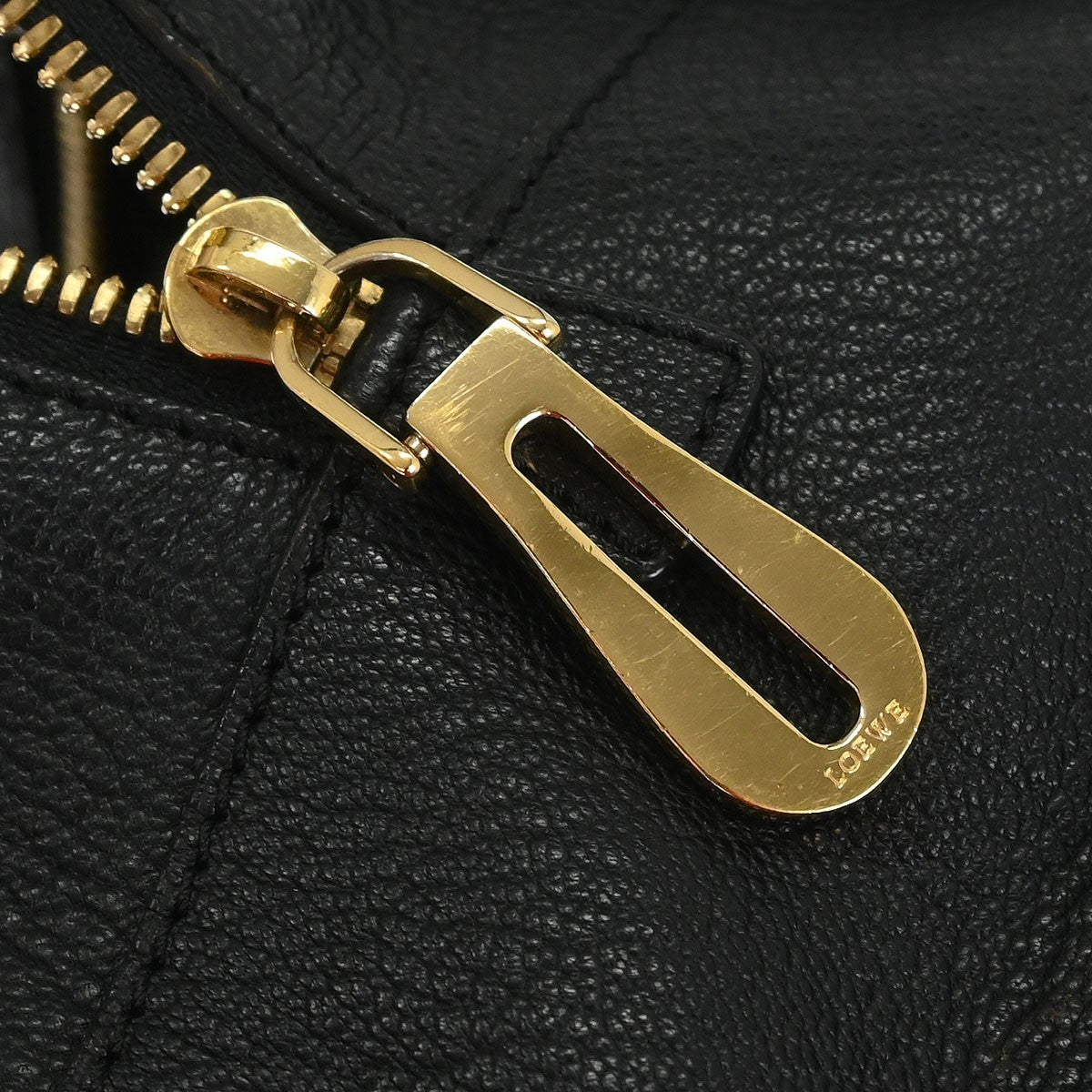 Loewe Black Leather Amazona Handbag