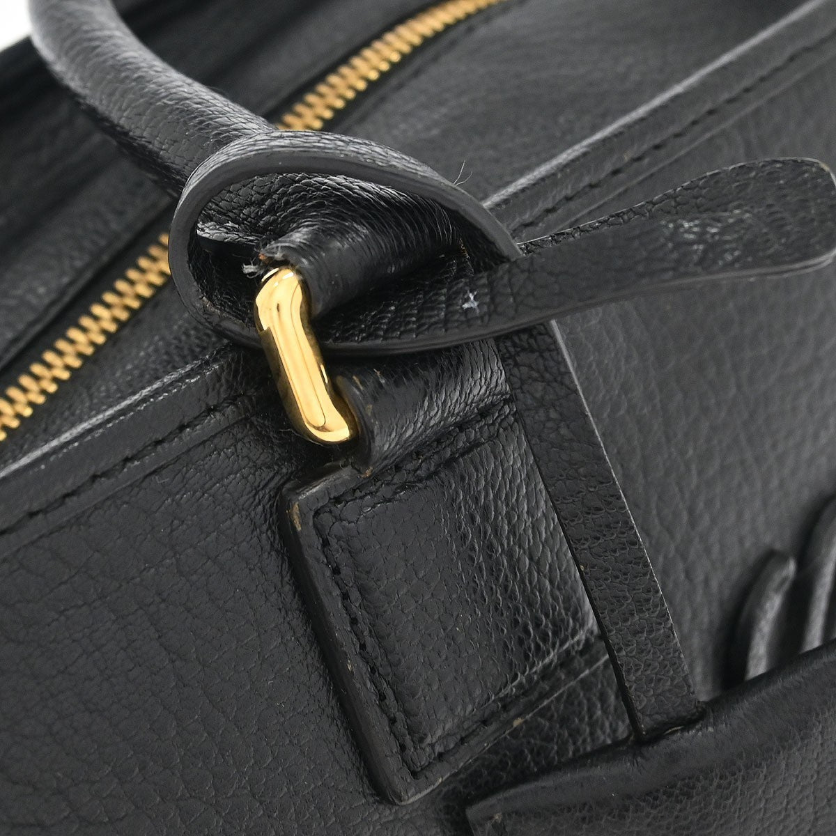 Loewe Black Leather Amazona Handbag