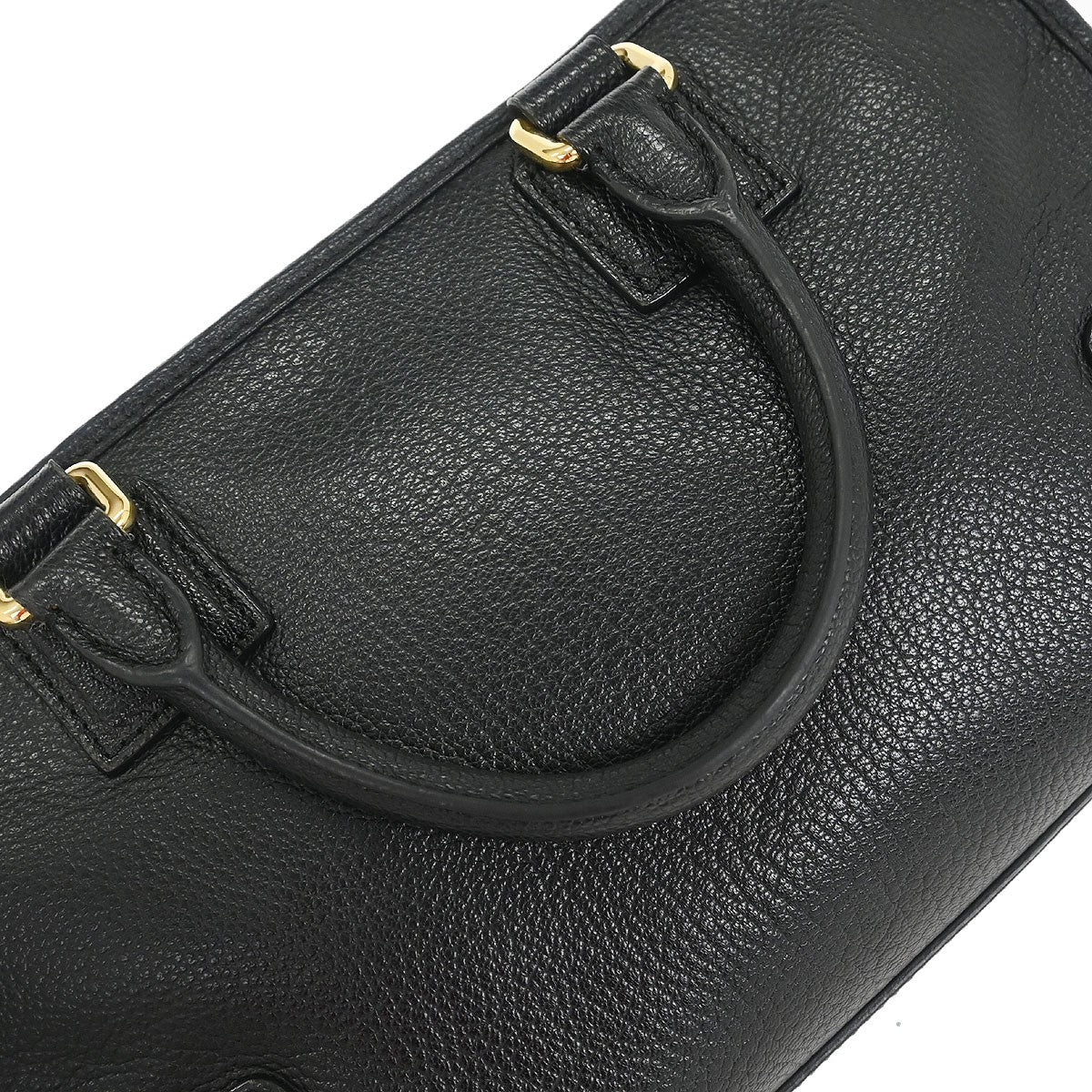 Loewe Black Leather Amazona Handbag