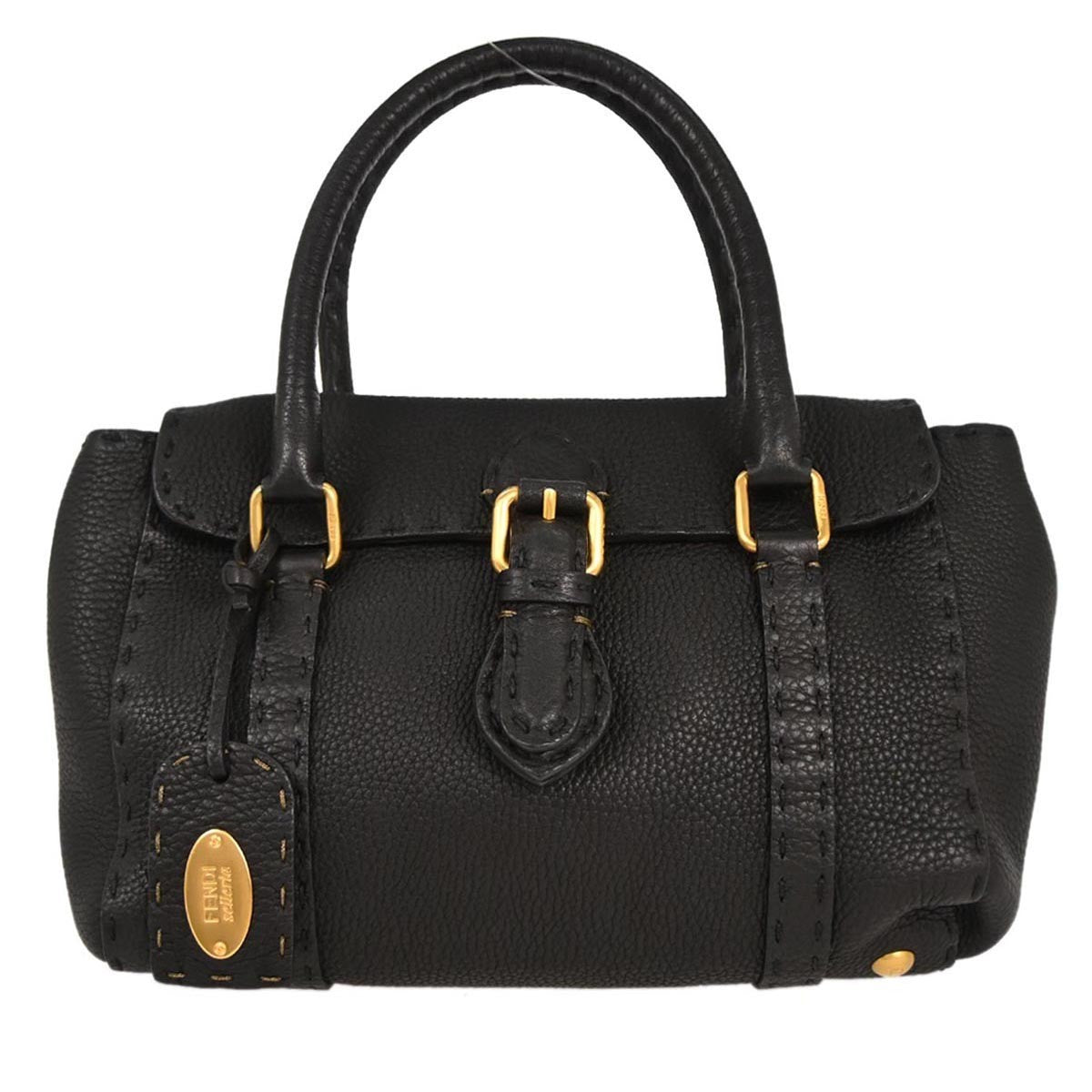 Fendi Black Selleria Mini Linda Handbag