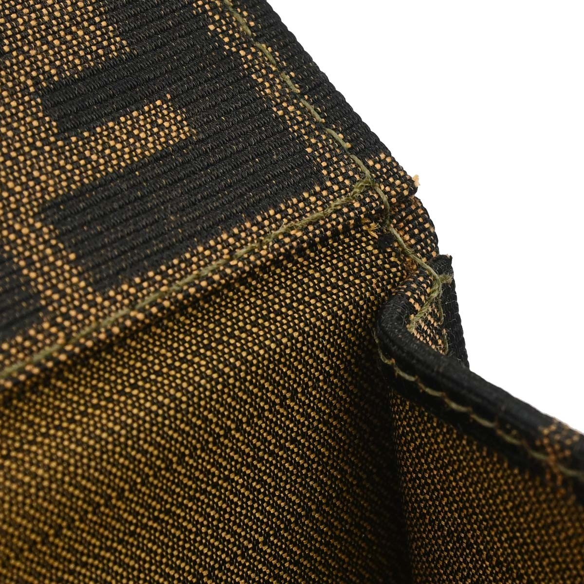 Fendi Brown Canvas Leather Zucca 2way Vanity Handbag