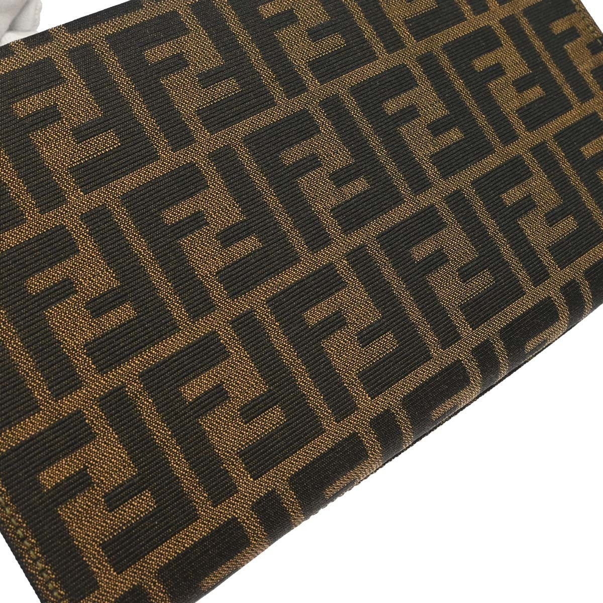 Fendi Brown Canvas Leather Zucca 2way Vanity Handbag