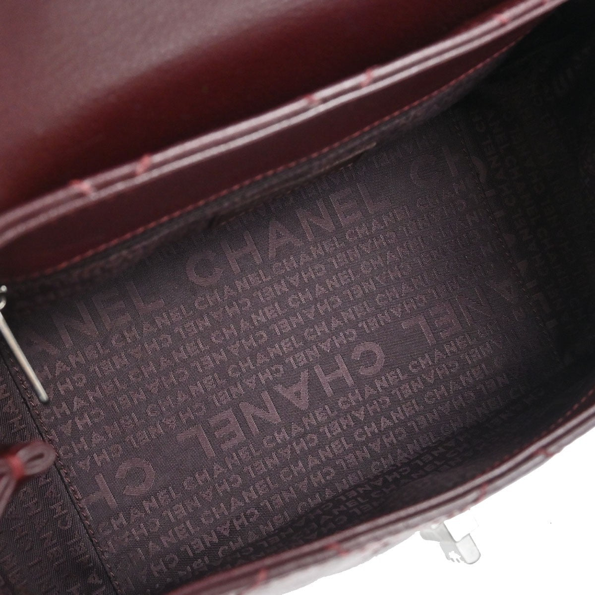Chanel Bordeaux Calfskin Mademoiselle Lock Handbag