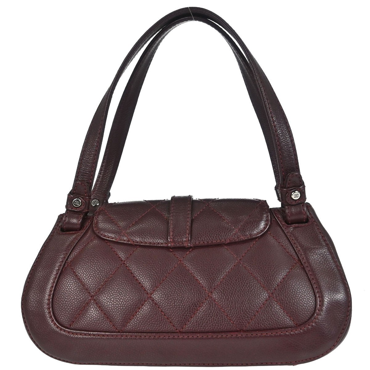 Chanel Bordeaux Calfskin Mademoiselle Lock Handbag