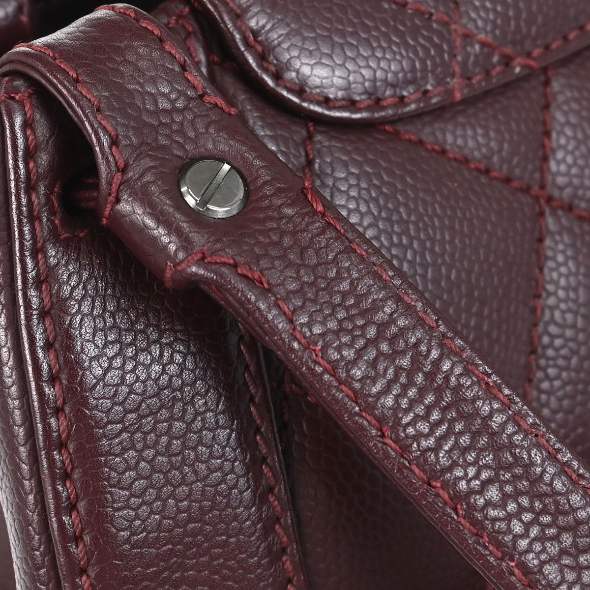Chanel Bordeaux Calfskin Mademoiselle Lock Handbag