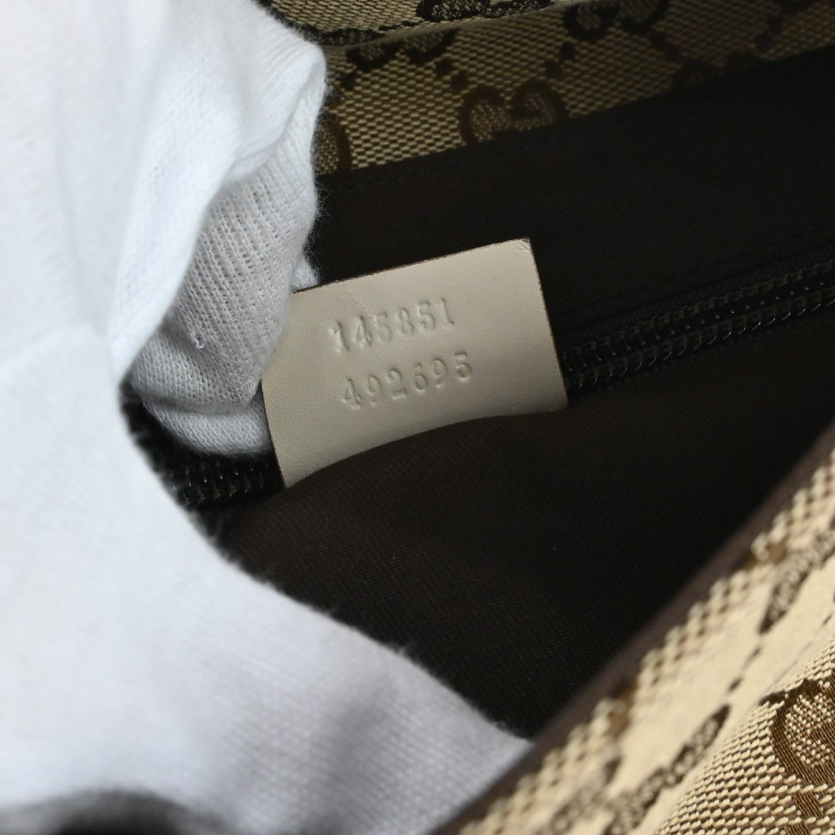 Gucci Beige Canvas GG Bum Bag