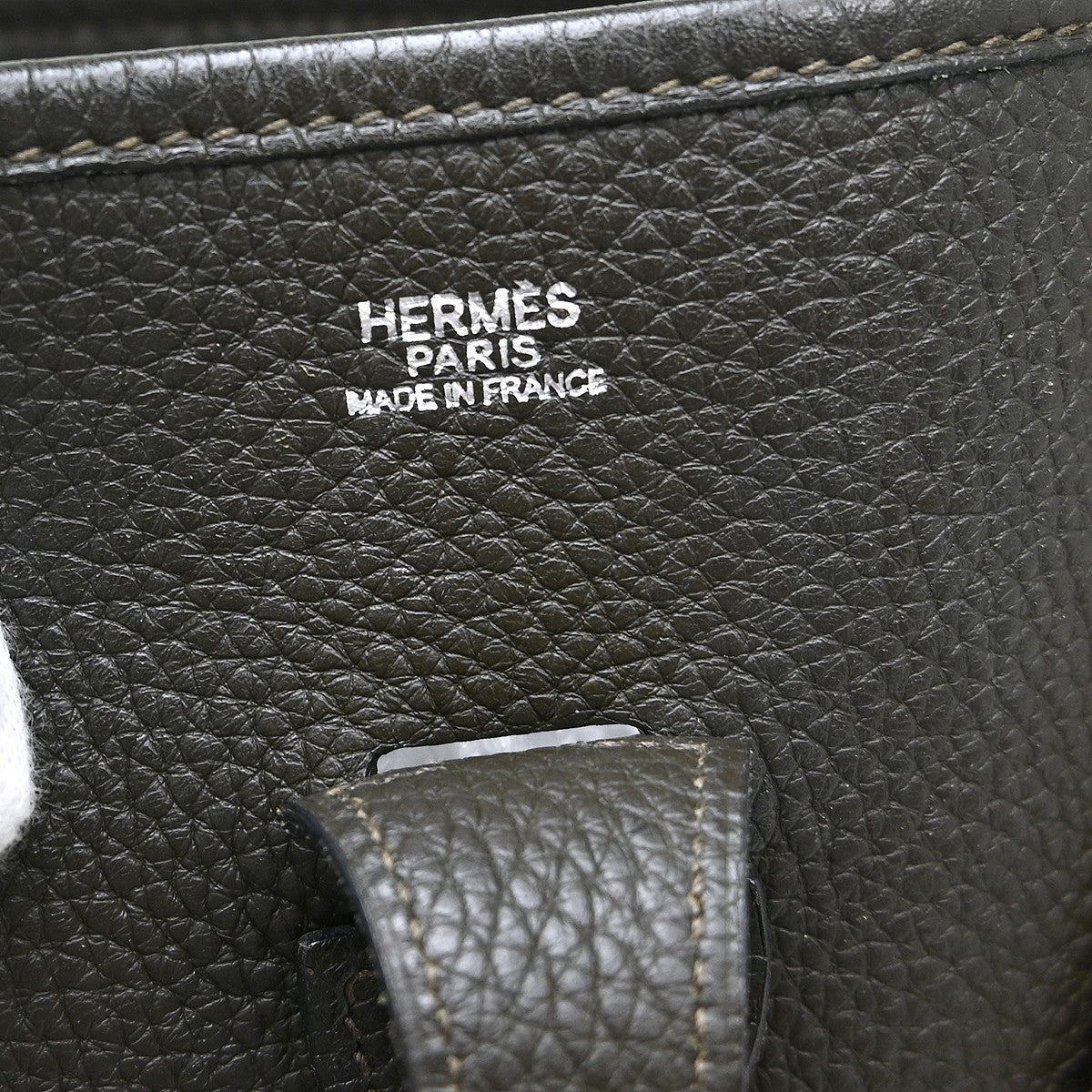 Hermès Vert Bronze Taurillon Clemence Evelyne 2 PM Shoulder Bag