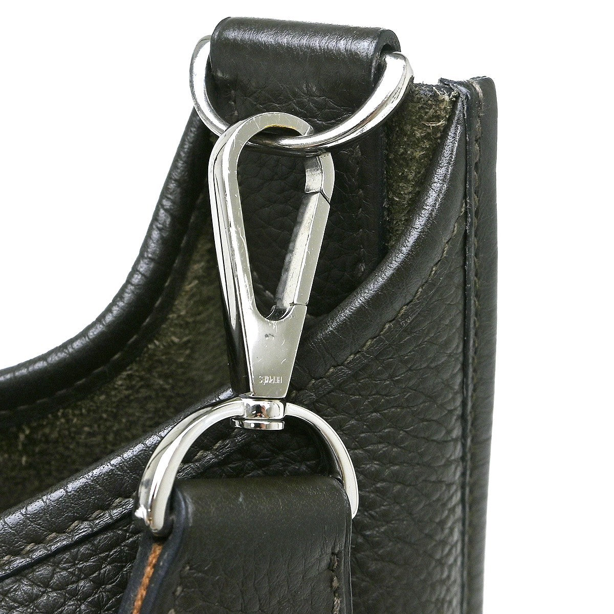 Hermès Vert Bronze Taurillon Clemence Evelyne 2 PM Shoulder Bag