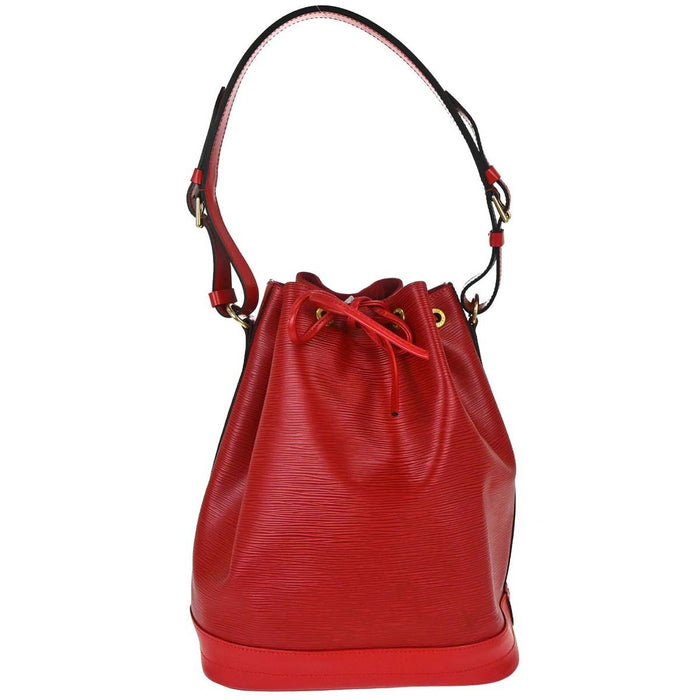 Louis Vuitton Red Epi Noe Shoulder Bag