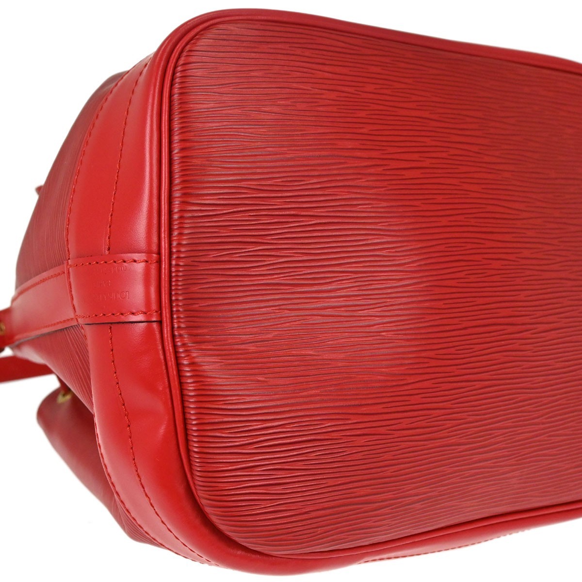 Louis Vuitton Red Epi Noe Shoulder Bag