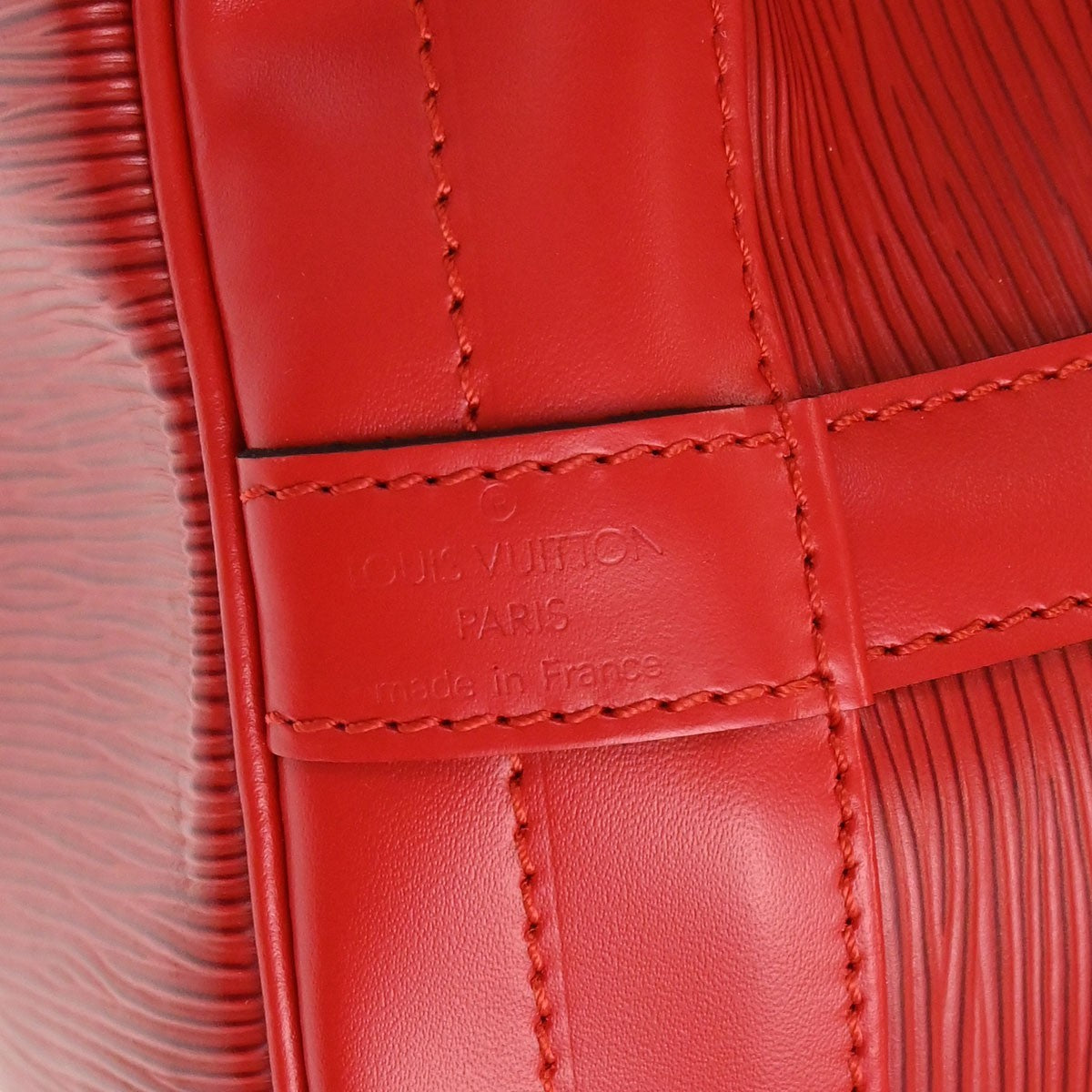 Louis Vuitton Red Epi Noe Shoulder Bag