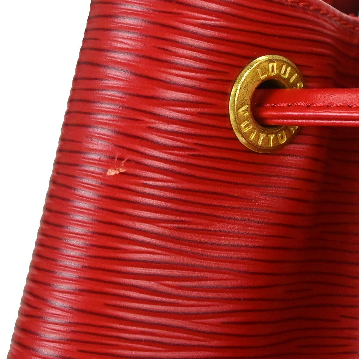 Louis Vuitton Red Epi Noe Shoulder Bag