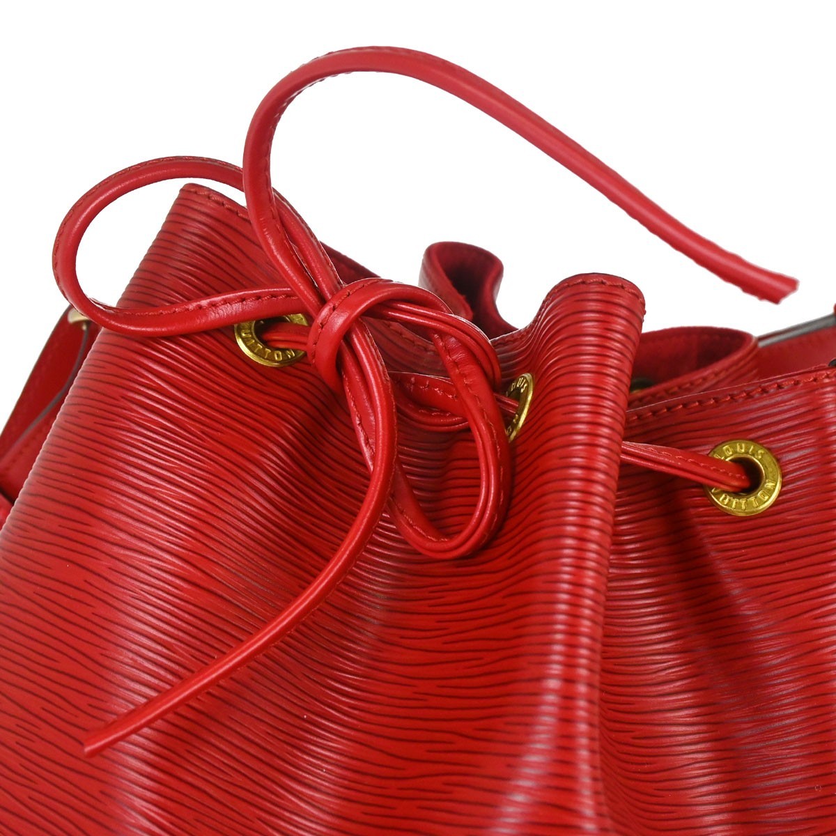Louis Vuitton Red Epi Noe Shoulder Bag