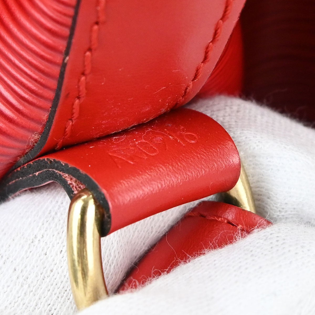 Louis Vuitton Red Epi Petite Noe Shoulder Bag
