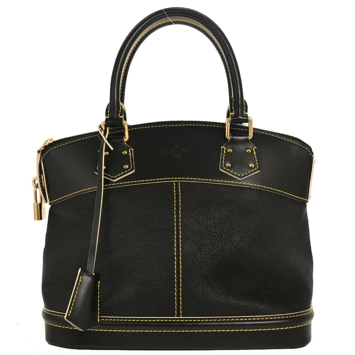 Louis Vuitton Black Suhali Lockit PM Tote Handbag