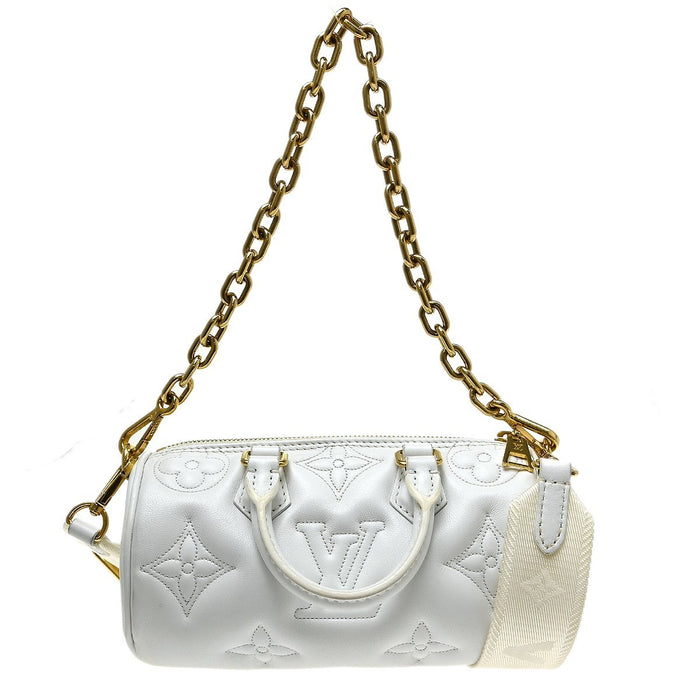 Louis Vuitton White Bubblegram Papillon BB Shoulder Bag