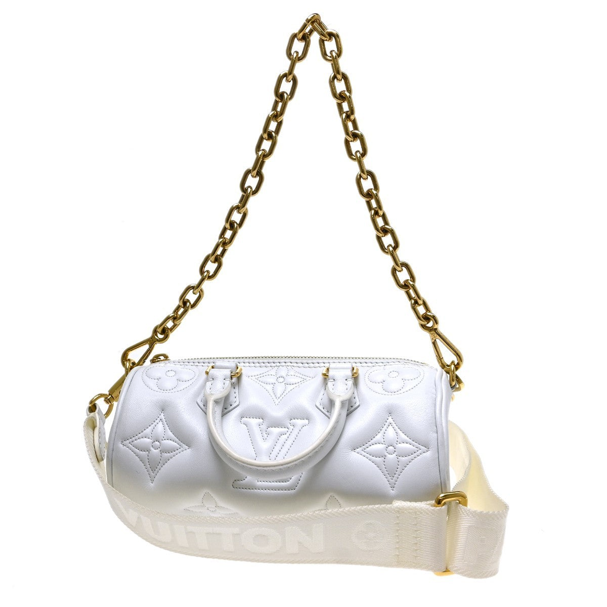 Louis Vuitton White Bubblegram Papillon BB Shoulder Bag