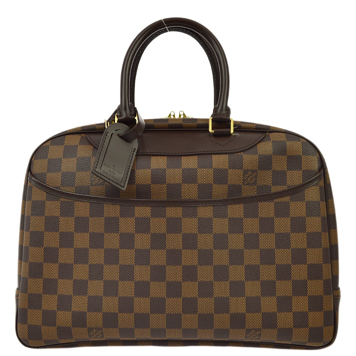 Louis Vuitton Damier Deauville Bowling Vanity Handbag