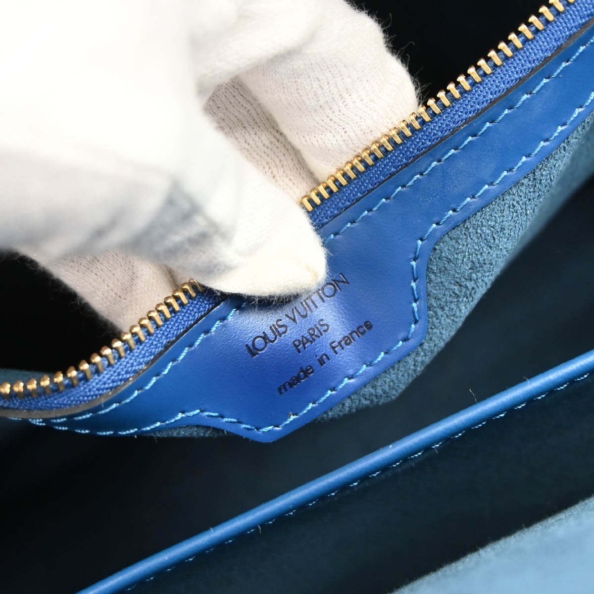Louis Vuitton Blue Epi Lussac Shoulder Bag