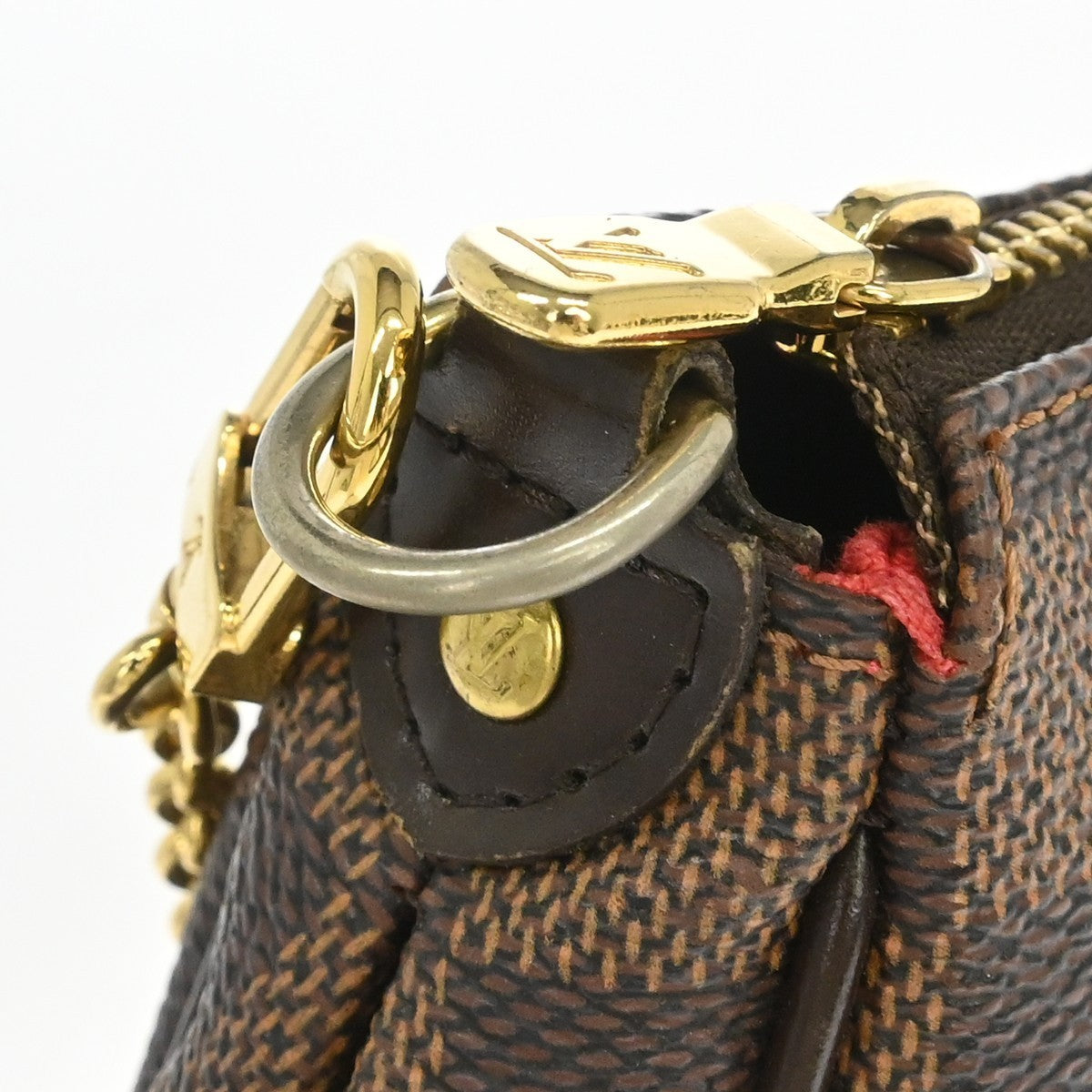 Louis Vuitton Damier Eva 2way Chain Handbag