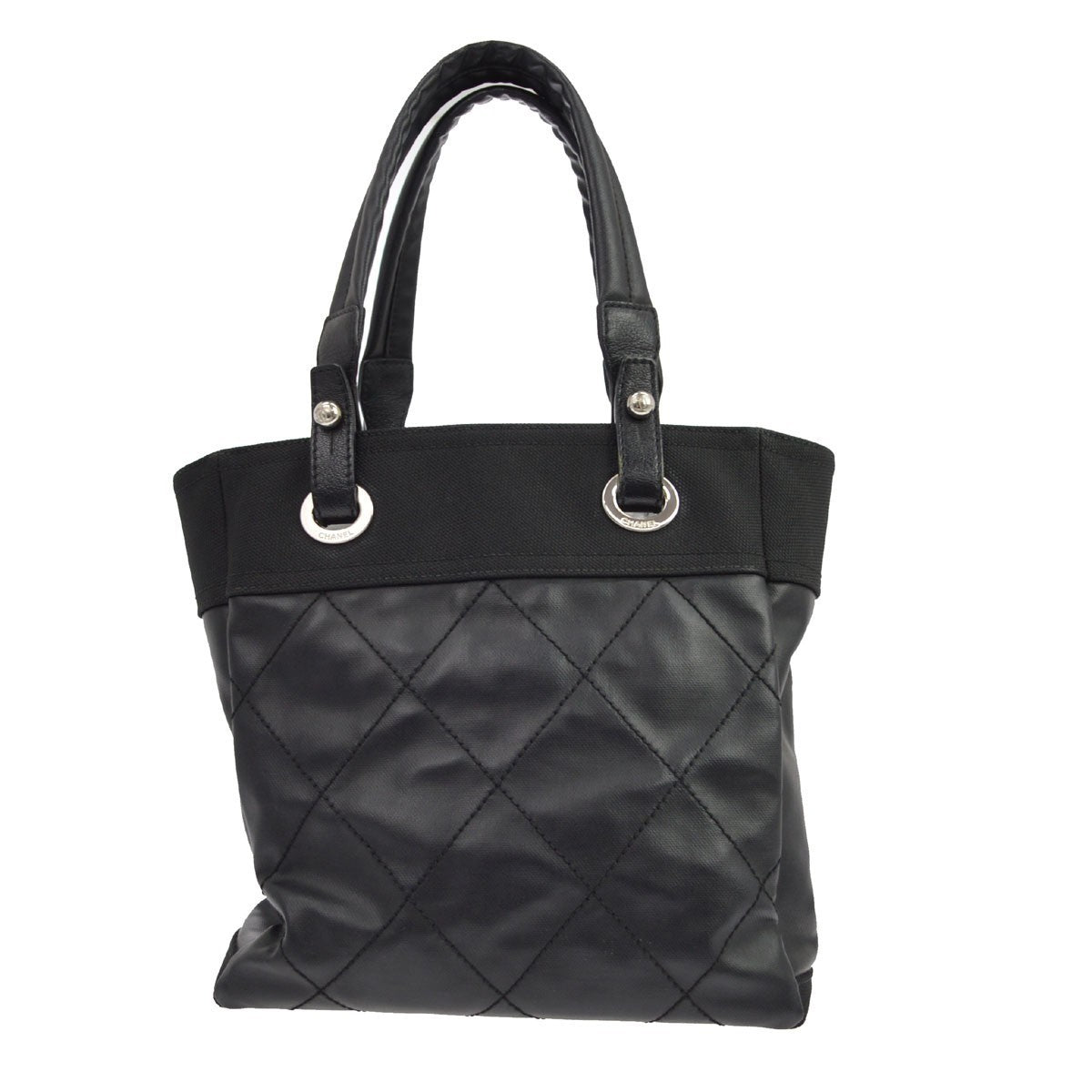 Chanel Gold Canvas Paris-Biarritz Tote PM Handbag