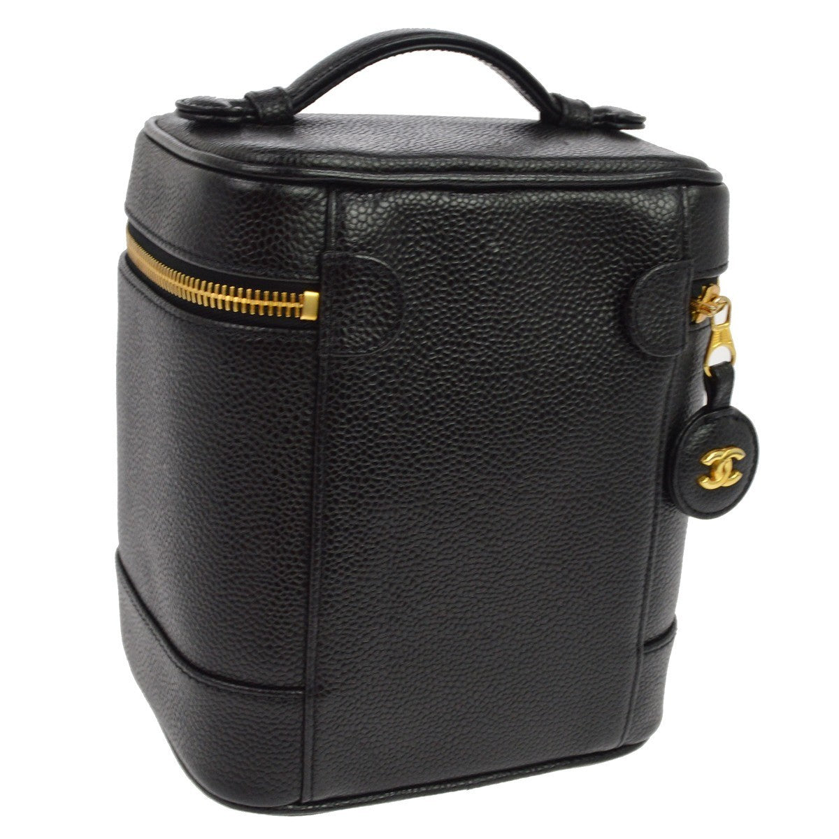 Chanel Black Calfskin Timeless Vanity Handbag