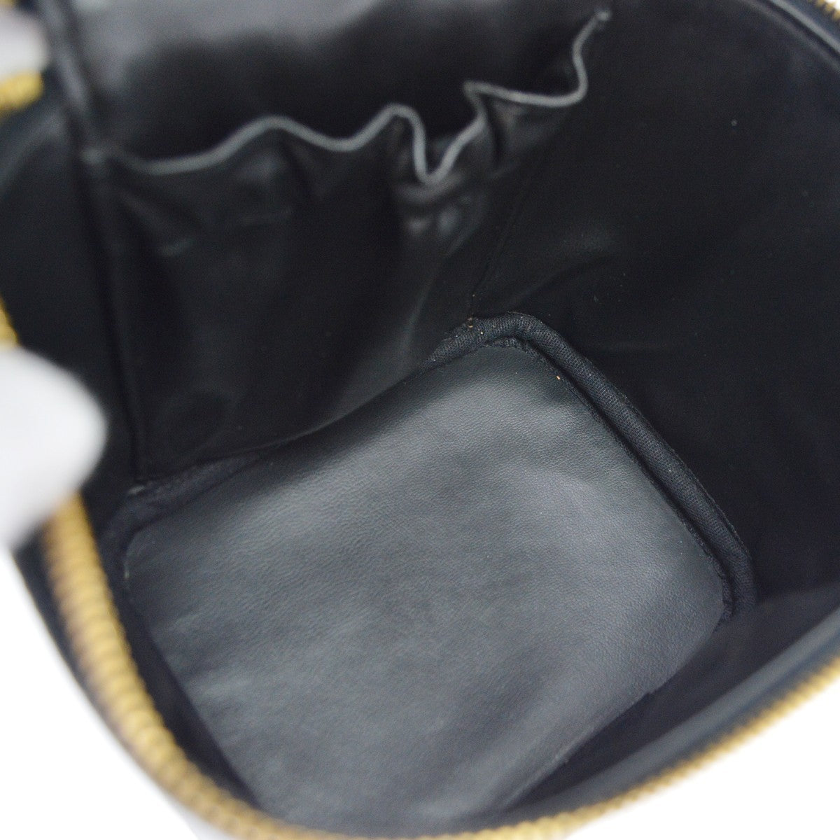 Chanel Black Calfskin Timeless Vanity Handbag