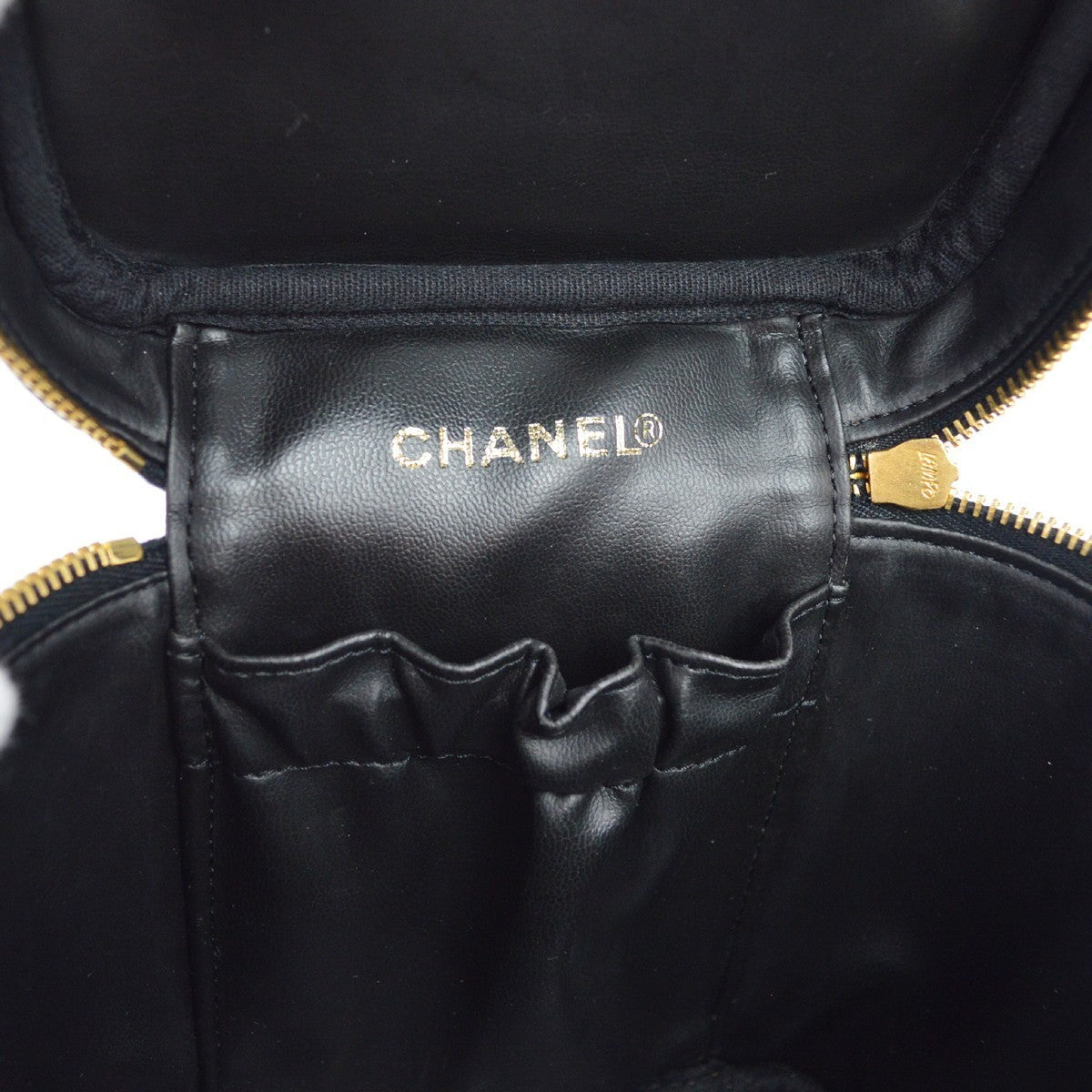Chanel Black Calfskin Timeless Vanity Handbag