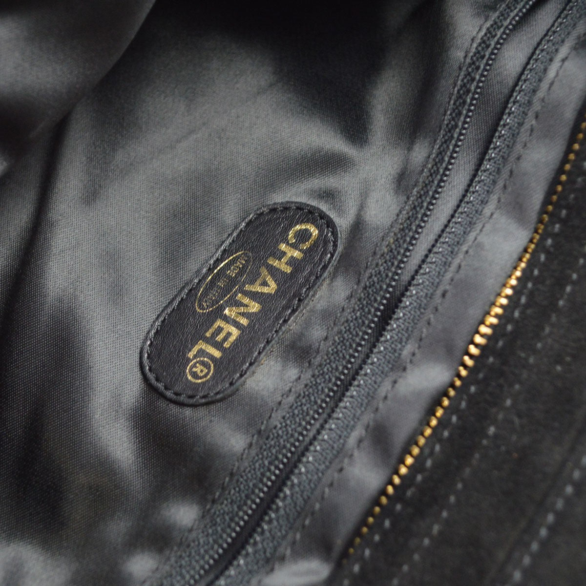 Chanel Black Suede Chain Toto Shoulder Bag