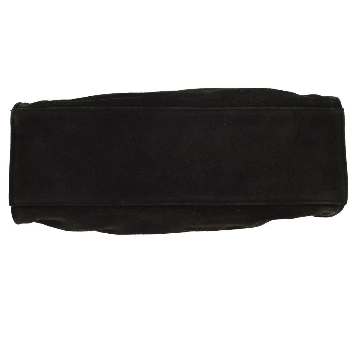Chanel Black Suede Chain Toto Shoulder Bag