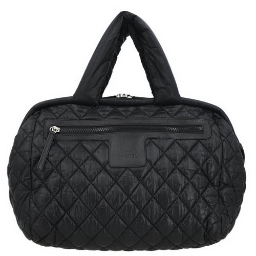 Chanel Black Nylon Coco Cocoon Bowling Bag Handbag