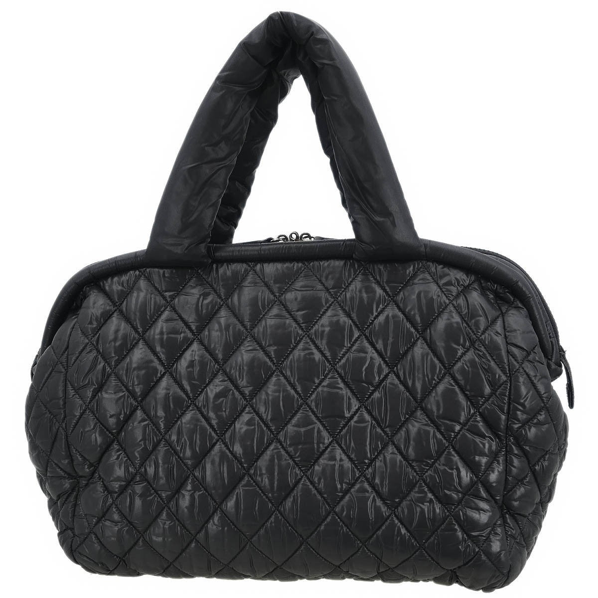 Chanel Black Nylon Coco Cocoon Bowling Bag Handbag