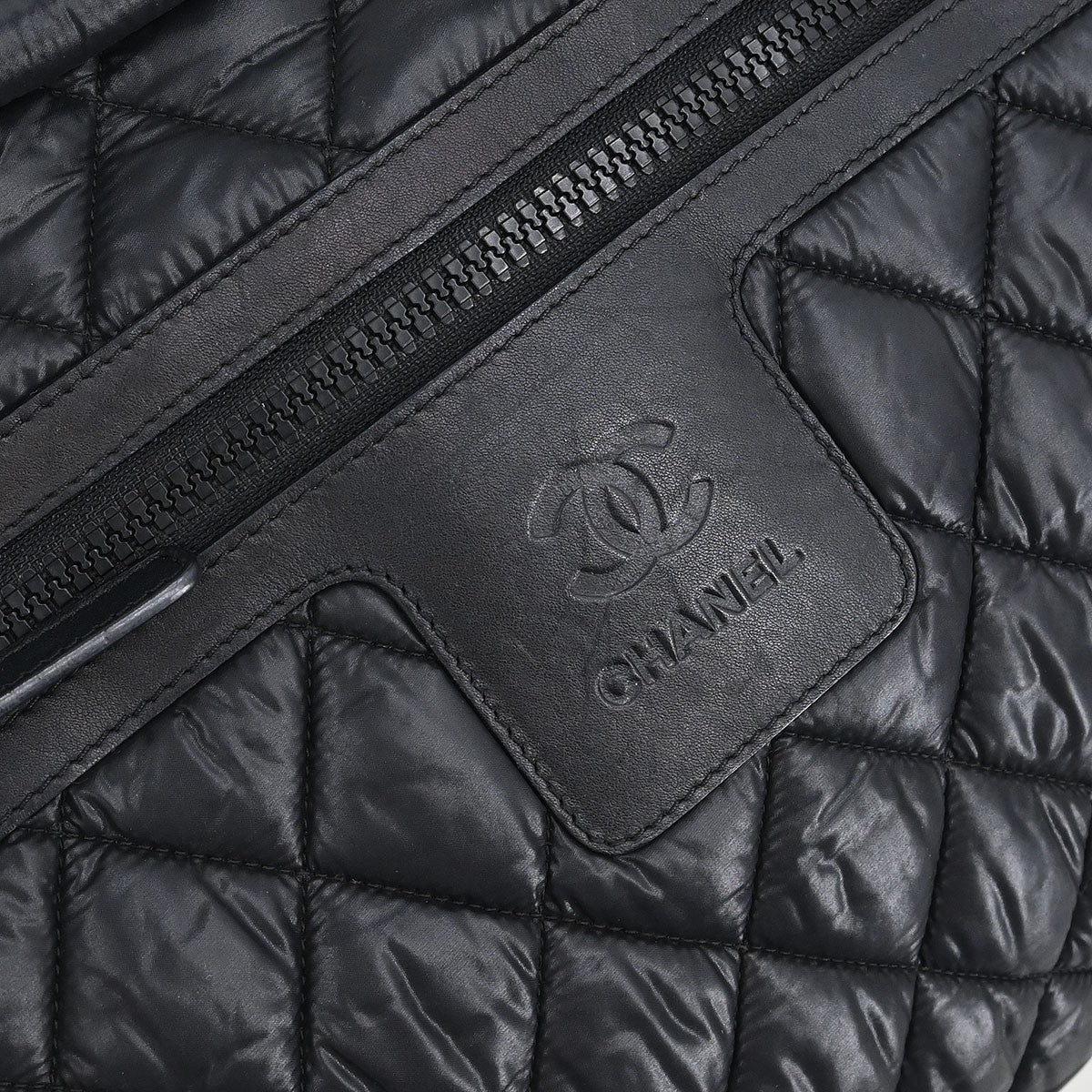 Chanel Black Nylon Coco Cocoon Bowling Bag Handbag