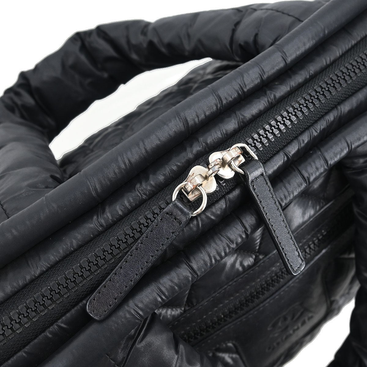 Chanel Black Nylon Coco Cocoon Bowling Bag Handbag