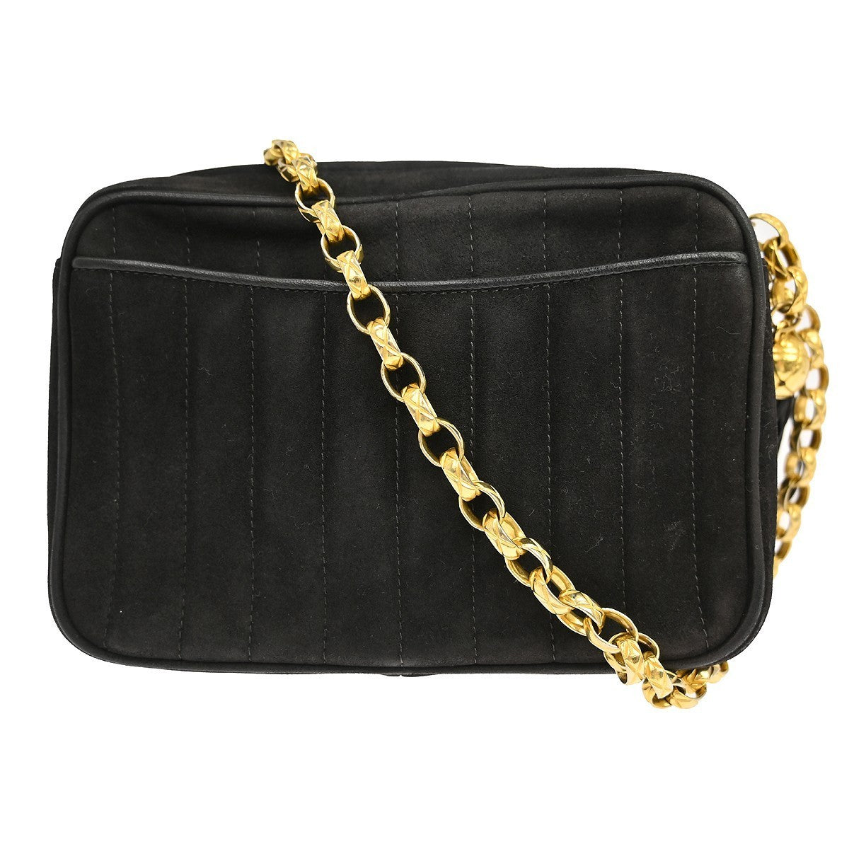 Chanel Black Suede Camera Shoulder Bag Mini