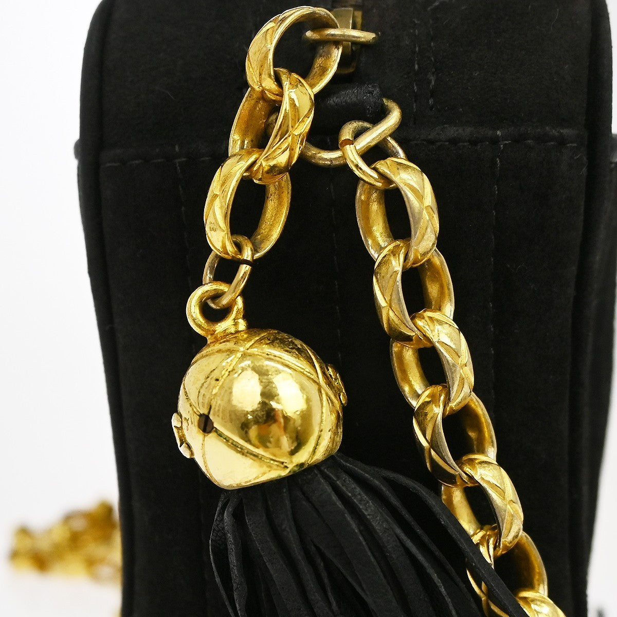 Chanel Black Suede Camera Shoulder Bag Mini