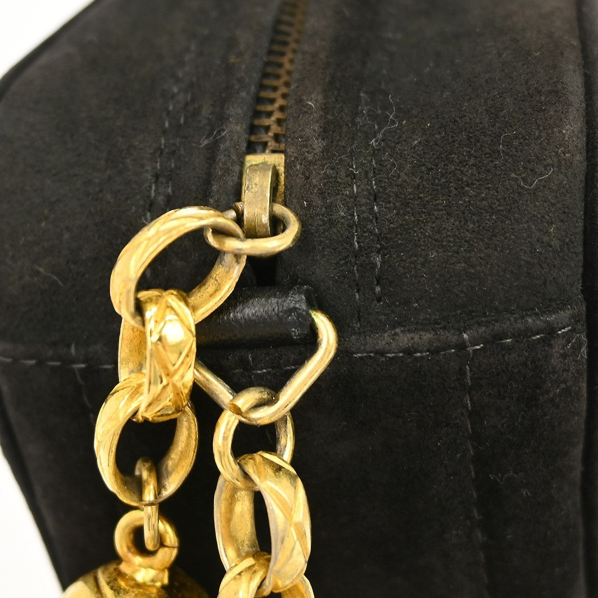 Chanel Black Suede Camera Shoulder Bag Mini