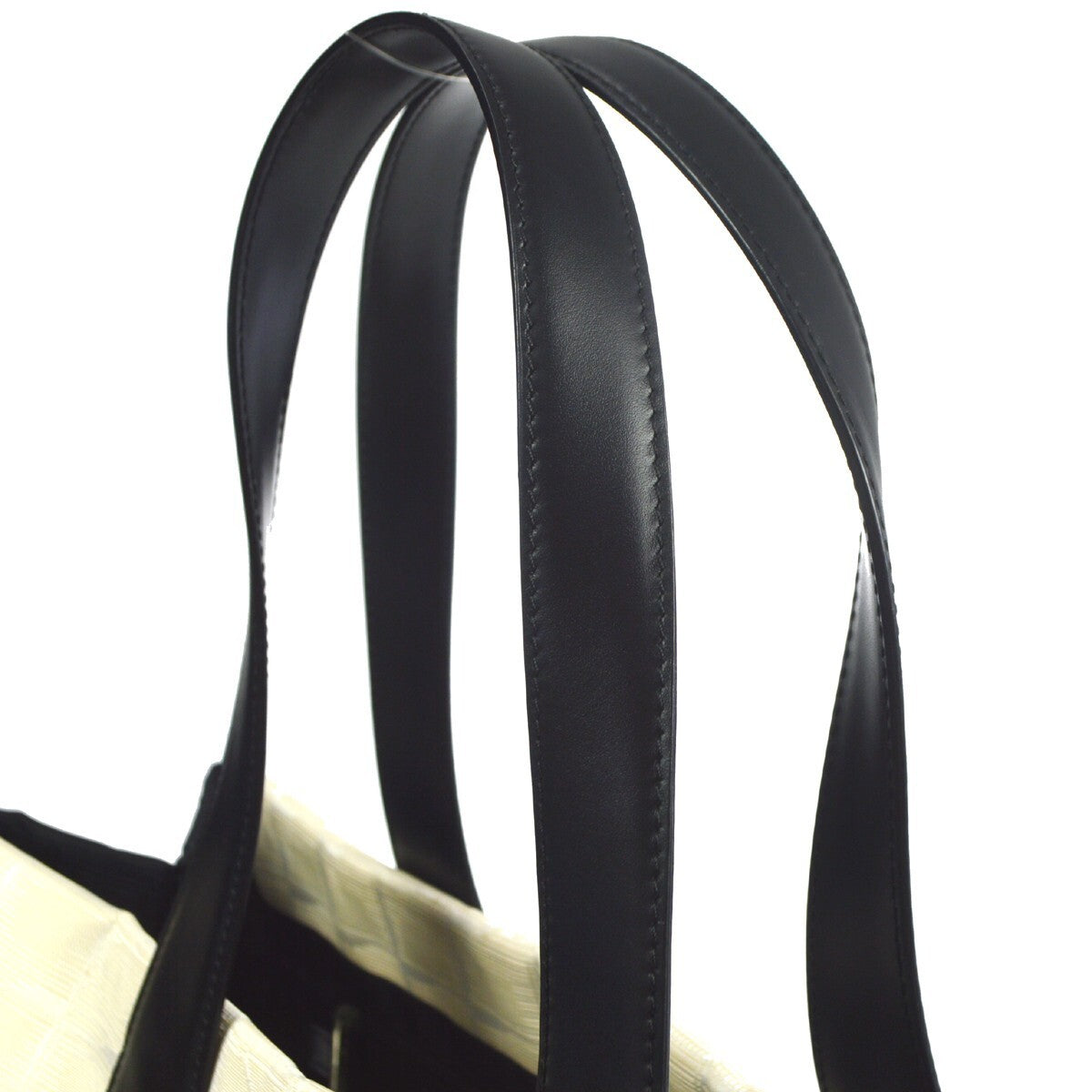 Chanel White Jacquard Nylon Travel Line Tote Handbag
