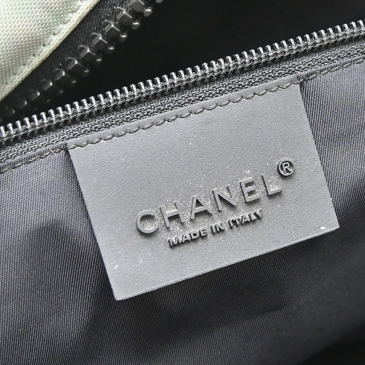 Chanel Black Jacquard Nylon Travel Line Handbag
