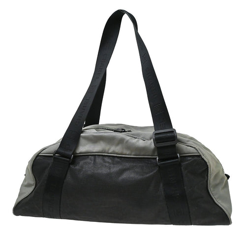 Chanel Black Jacquard Nylon Travel Line Handbag