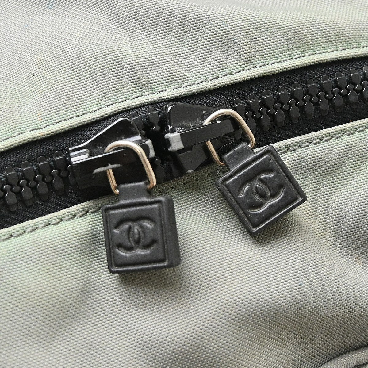 Chanel Black Jacquard Nylon Travel Line Handbag