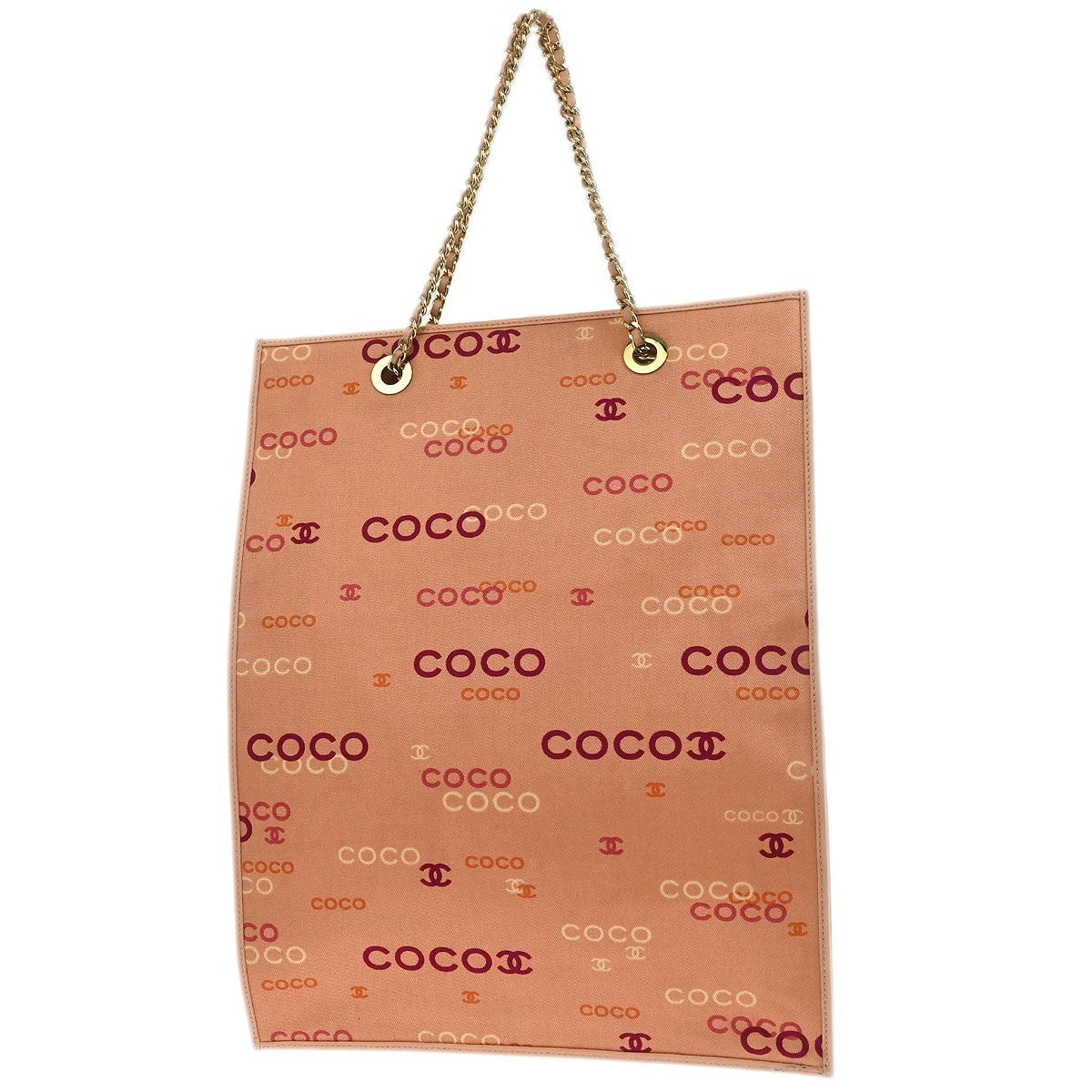 Chanel Pink Canvas Coco Tote Handbag