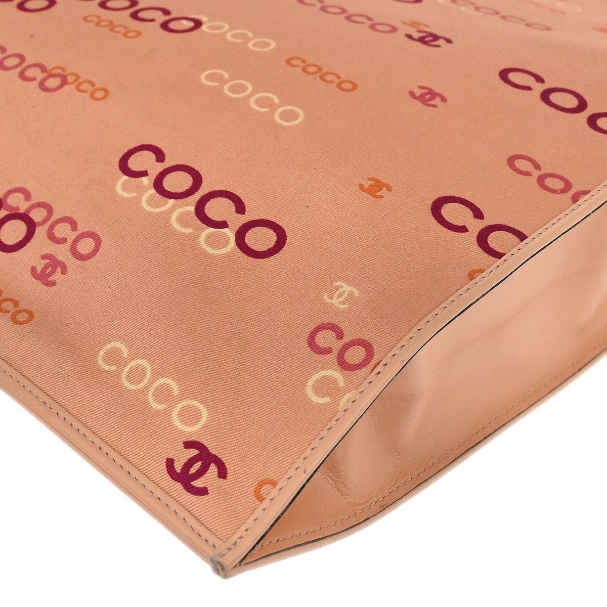 Chanel Pink Canvas Coco Tote Handbag