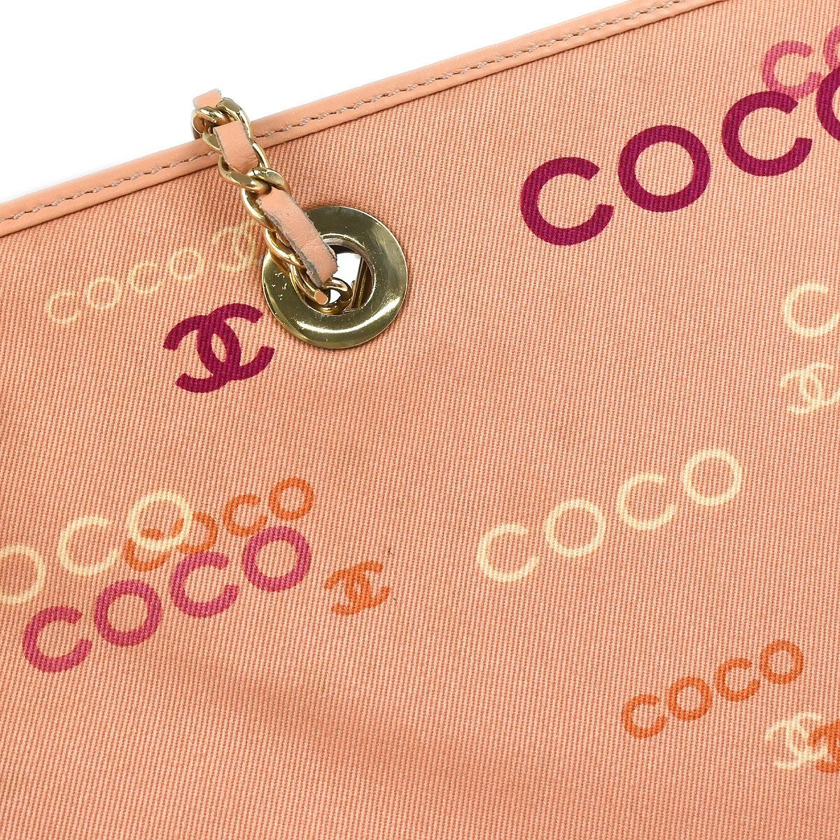 Chanel Pink Canvas Coco Tote Handbag