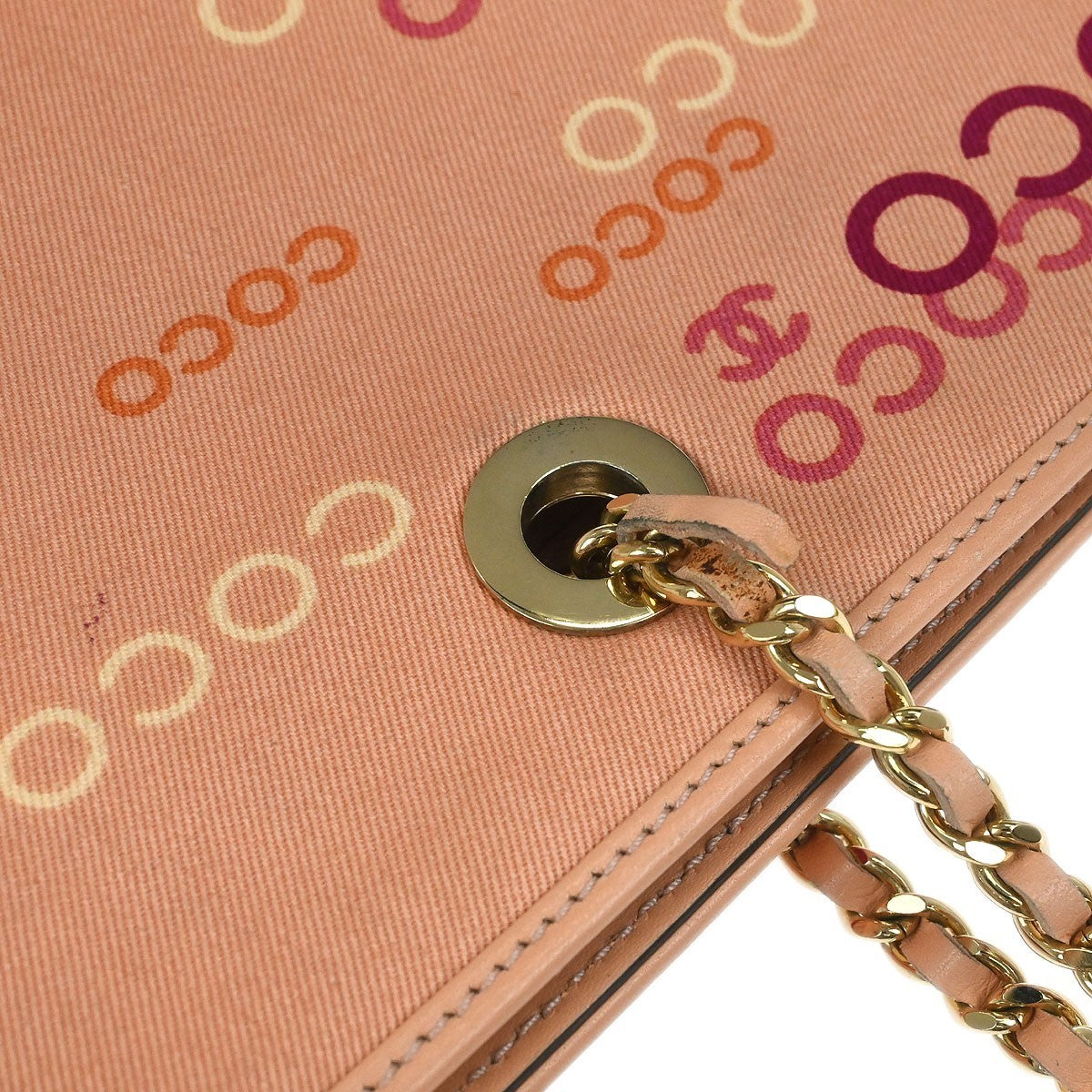 Chanel Pink Canvas Coco Tote Handbag