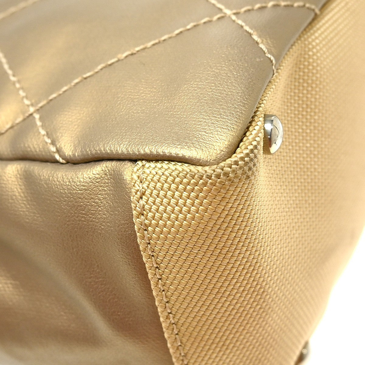 Chanel Gold Canvas Paris-Biarritz Tote PM Handbag