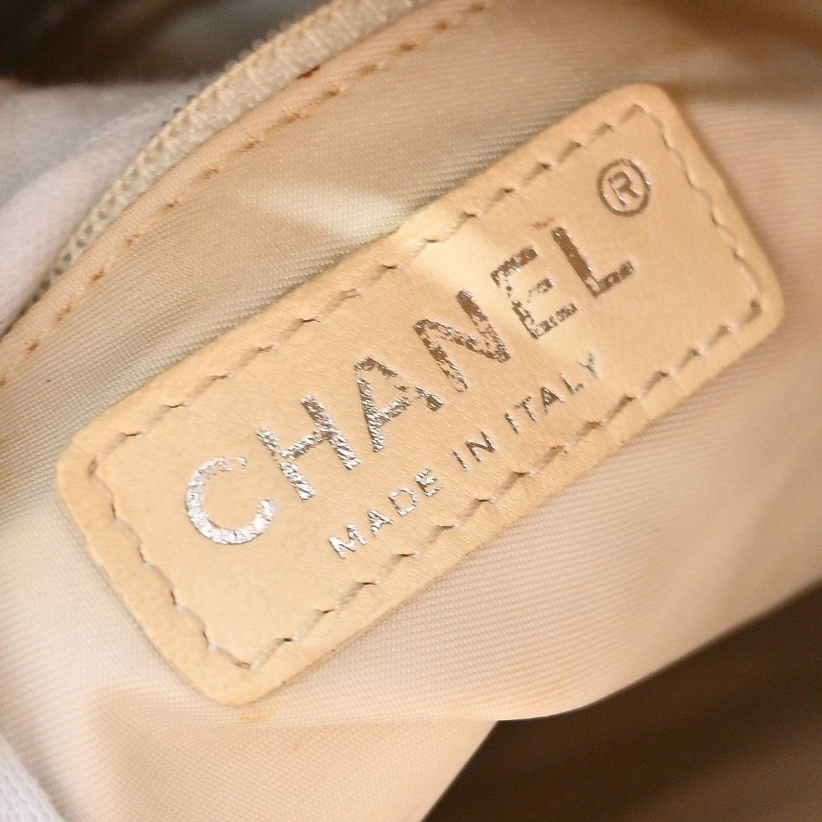 Chanel Gold Canvas Paris-Biarritz Tote PM Handbag